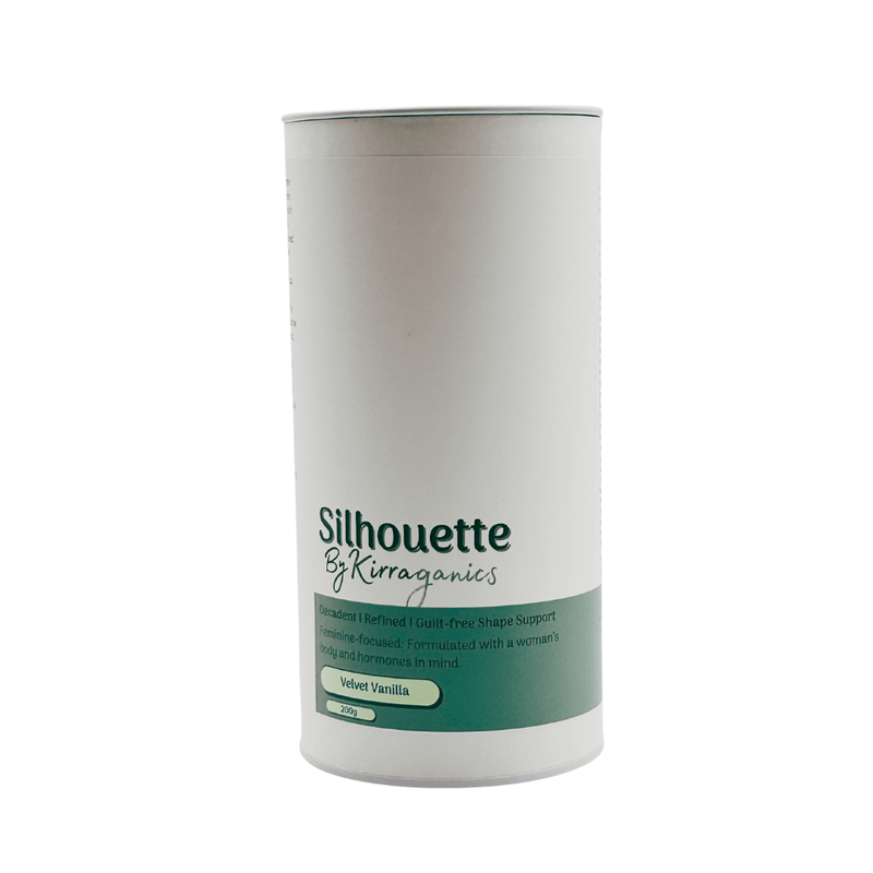 Silhouette by KirraGanics product container on a white background
